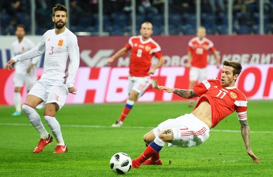 Football. Friendly match between Russia and Spain