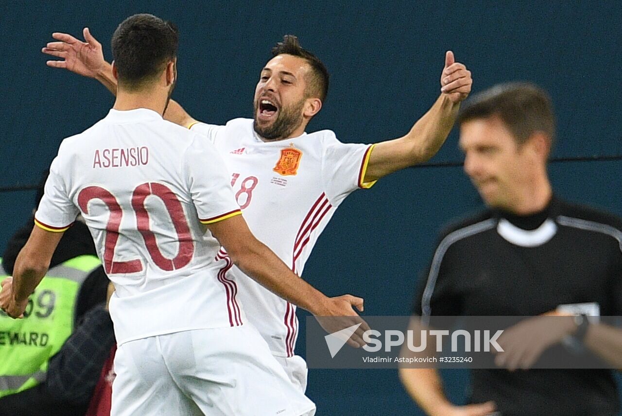 Football. Friendly match between Russia and Spain