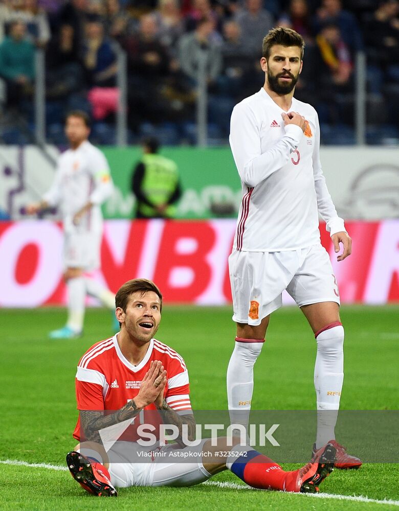 Football. Friendly match between Russia and Spain