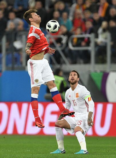 Football. Friendly match between Russia and Spain