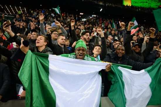 Football. Friendly match between Argentina and Nigeria
