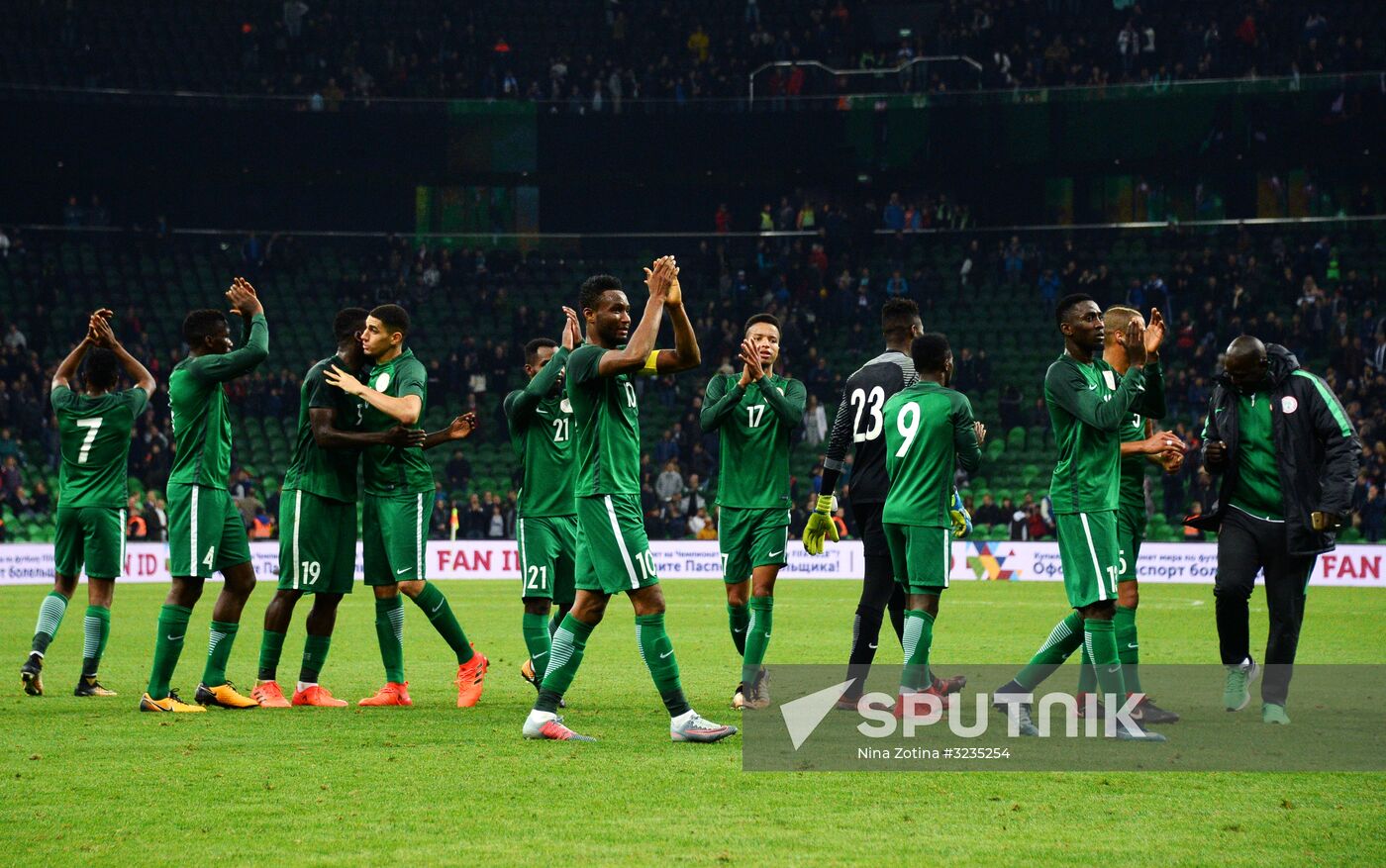 Football. Friendly match between Argentina and Nigeria