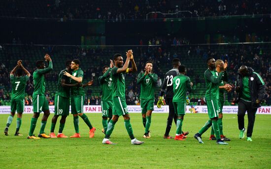 Football. Friendly match between Argentina and Nigeria