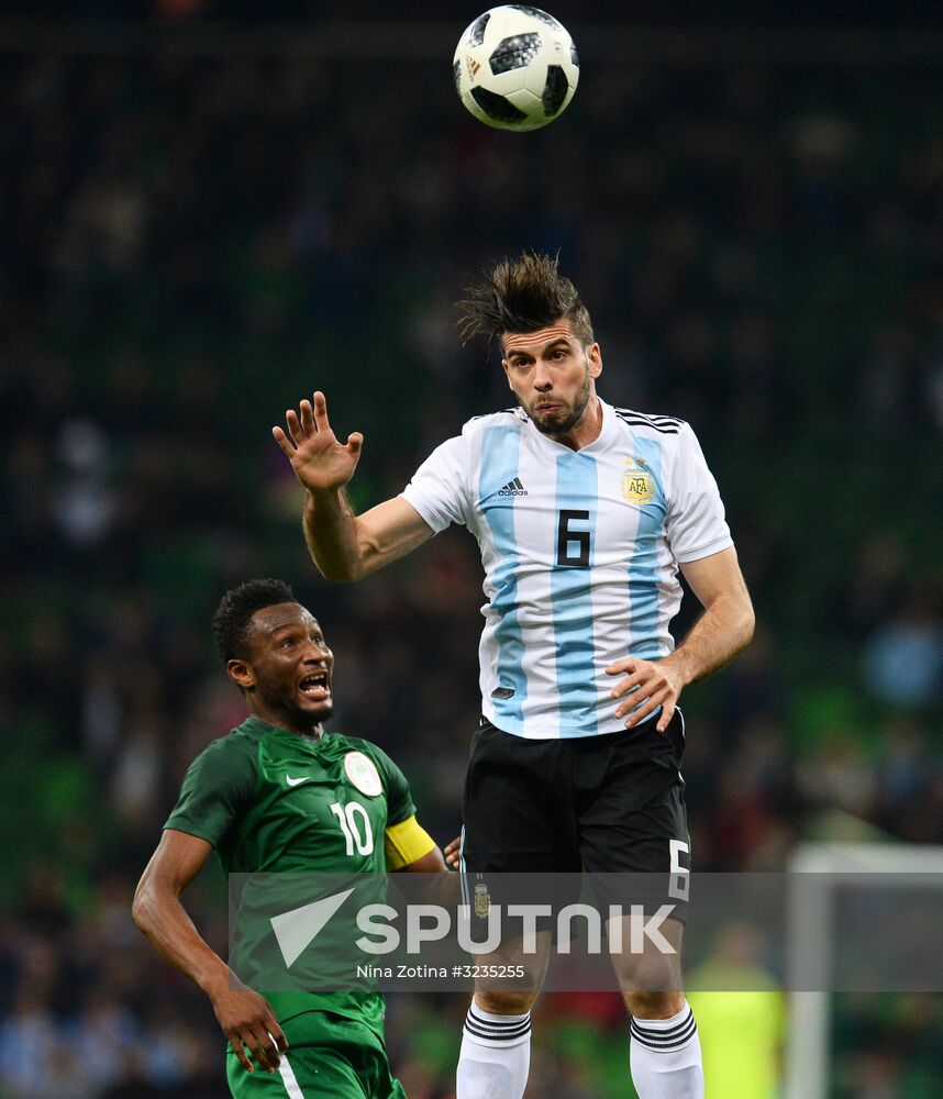 Football. Friendly match between Argentina and Nigeria