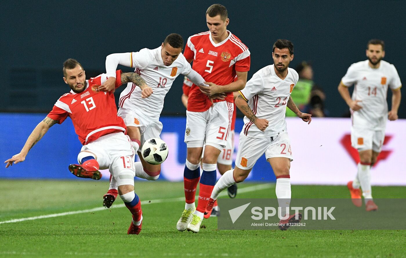 Football. Friendly match between Russia and Spain
