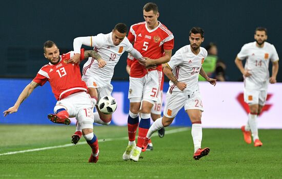 Football. Friendly match between Russia and Spain