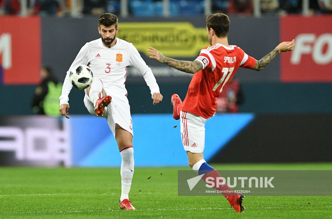 Football. Friendly match between Russia and Spain