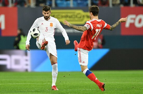 Football. Friendly match between Russia and Spain
