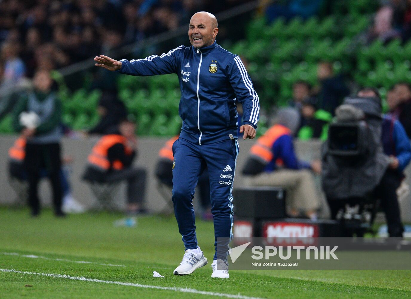 Football. Friendly match between Argentina and Nigeria