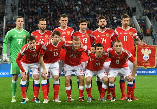 Football. Friendly match between Russia and Spain