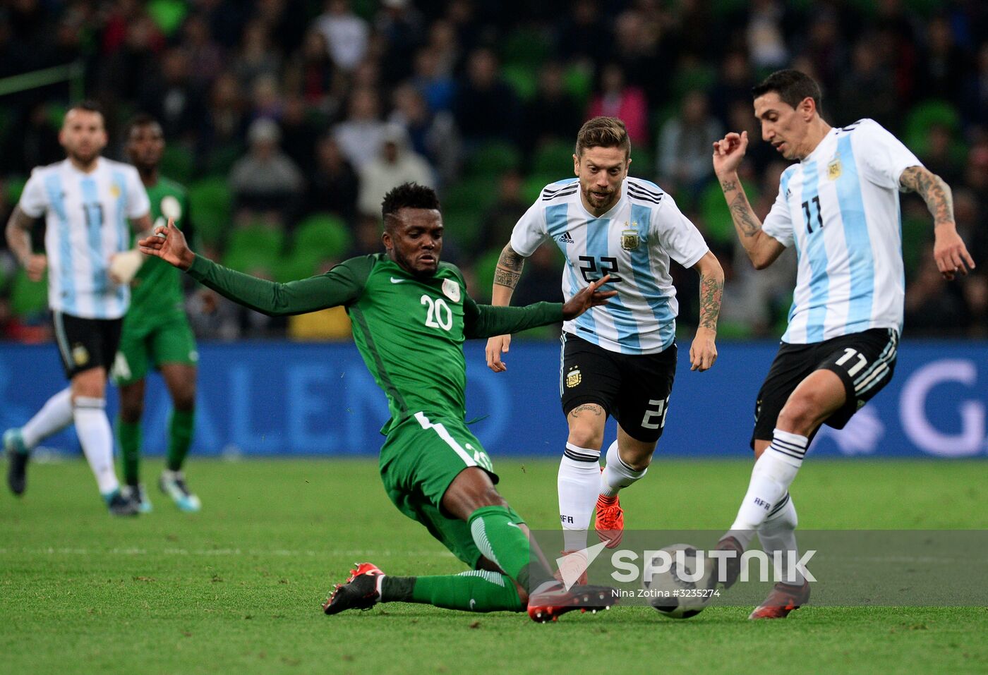 Football. Friendly match between Argentina and Nigeria