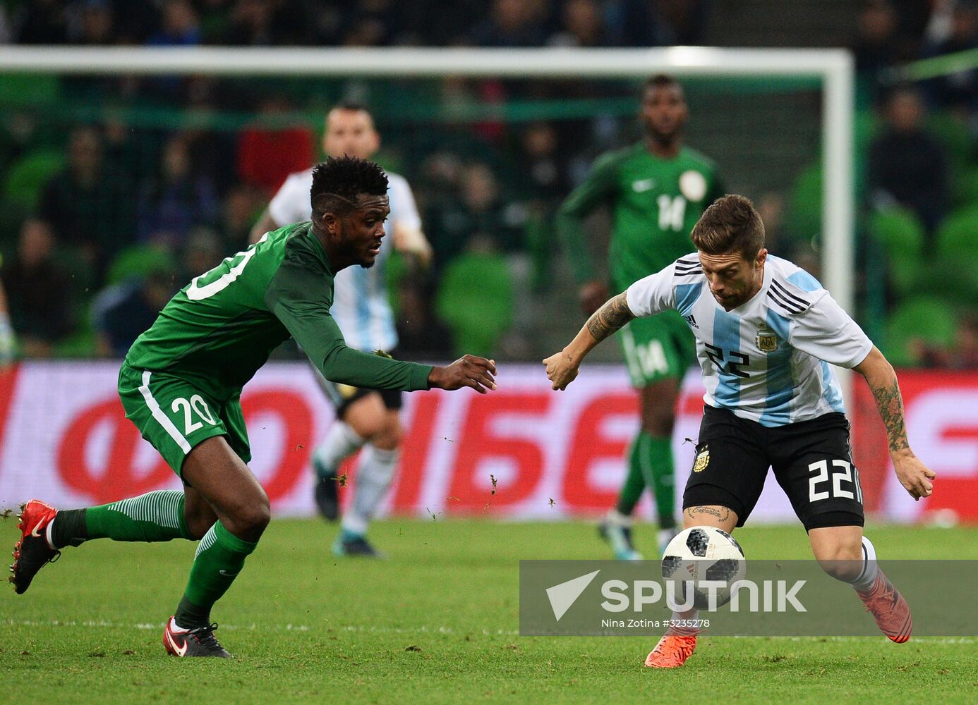 Football. Friendly match between Argentina and Nigeria