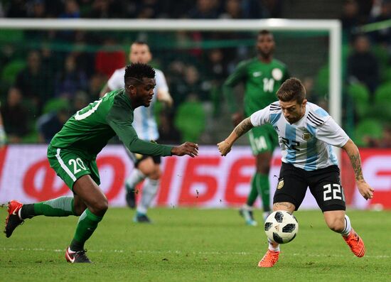 Football. Friendly match between Argentina and Nigeria
