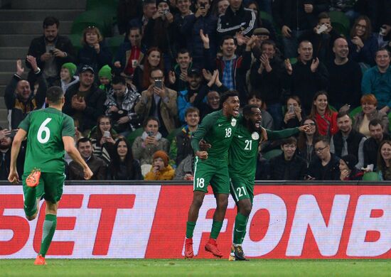 Football. Friendly match between Argentina and Nigeria