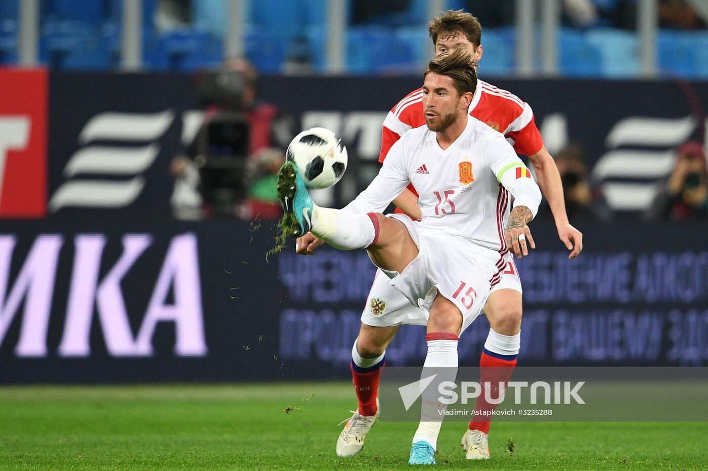 Football. Friendly match between Russia and Spain