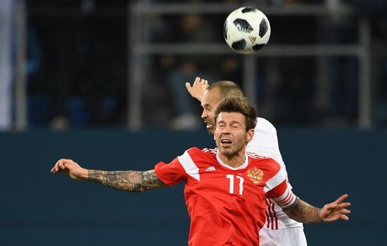 Football. Friendly match between Russia and Spain