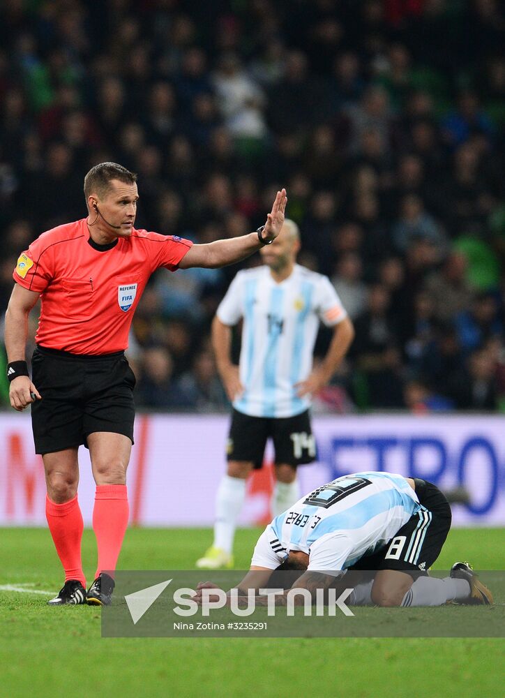 Football. Friendly match between Argentina and Nigeria