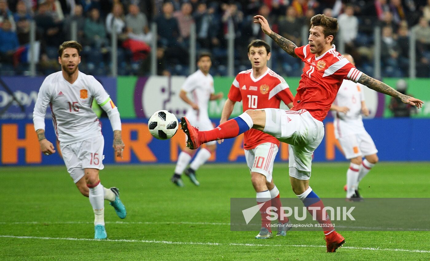 Football. Friendly match between Russia and Spain