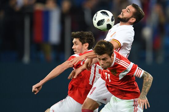 Football. Friendly match between Russia and Spain