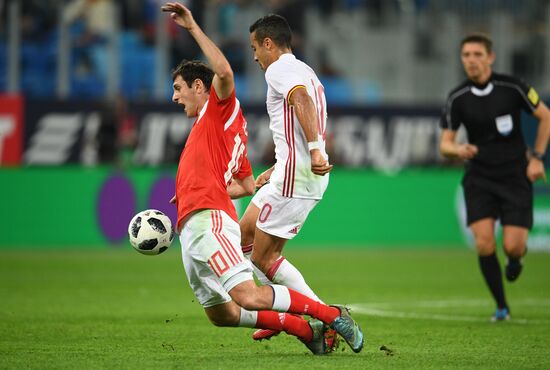 Football. Friendly match between Russia and Spain