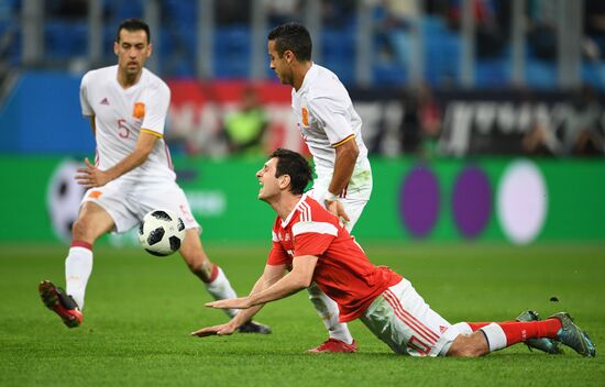 Football. Friendly match between Russia and Spain