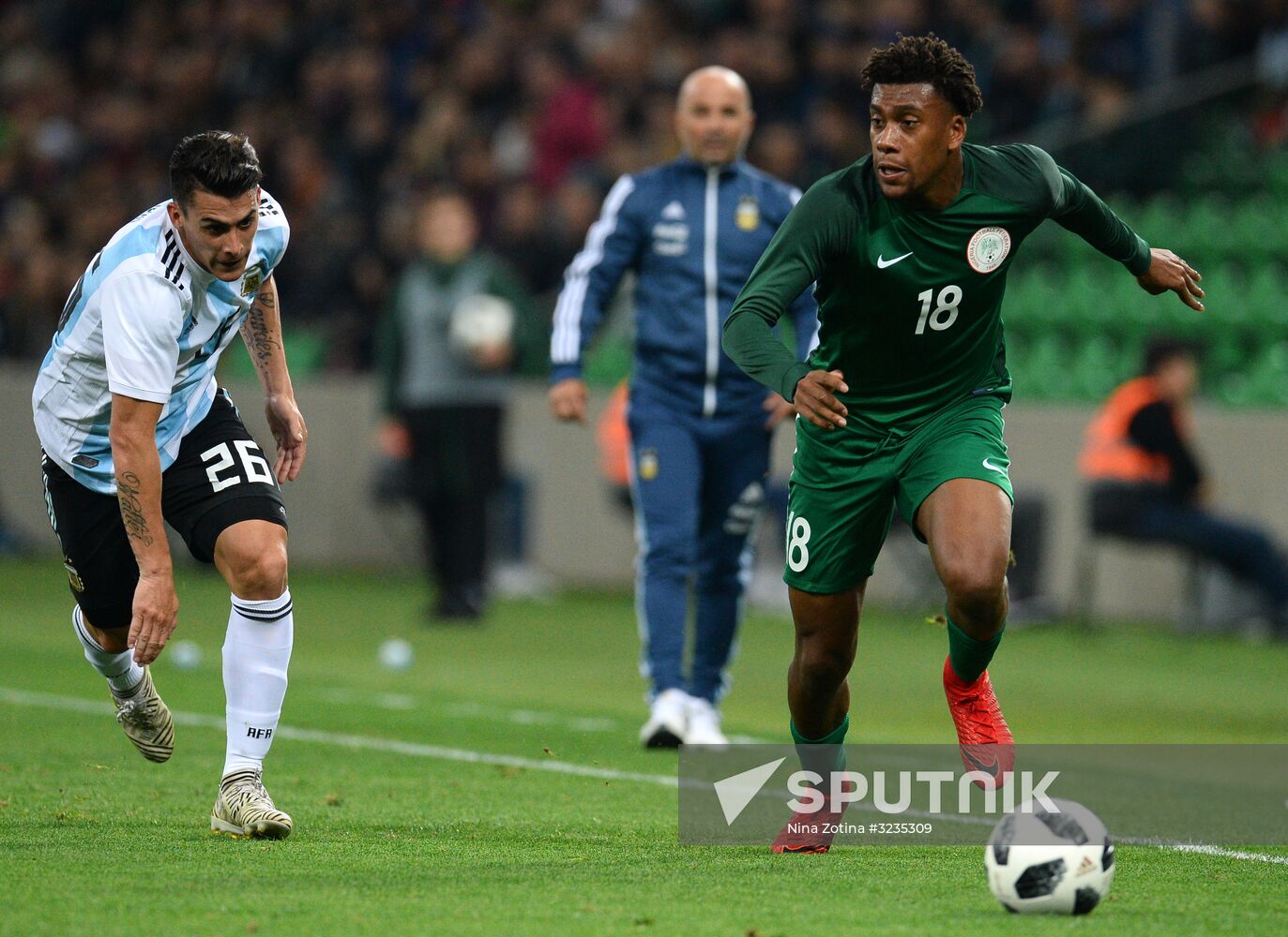 Football. Friendly match between Argentina and Nigeria