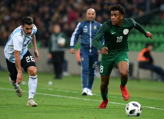 Football. Friendly match between Argentina and Nigeria