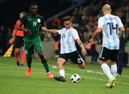 Football. Friendly match between Argentina and Nigeria