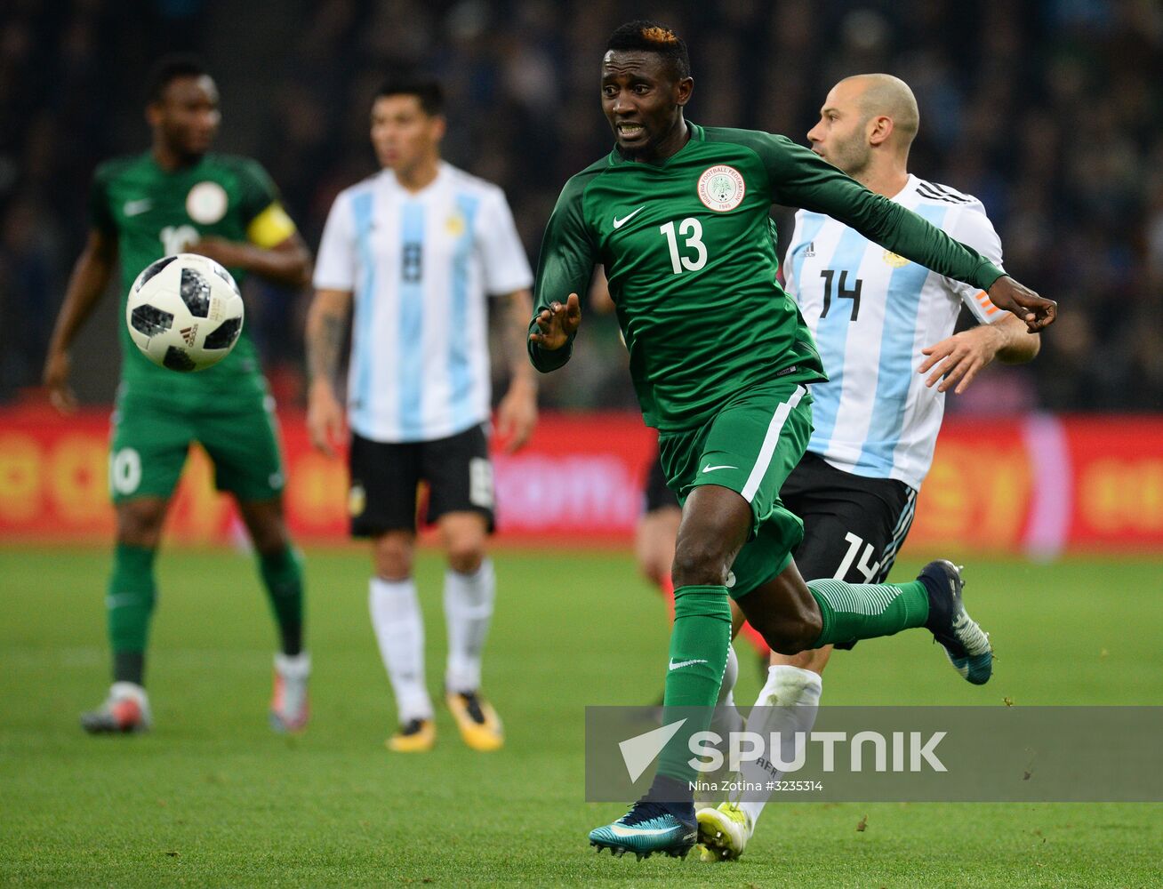 Football. Friendly match between Argentina and Nigeria