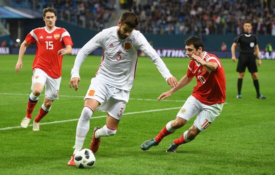 Football. Friendly match between Russia and Spain