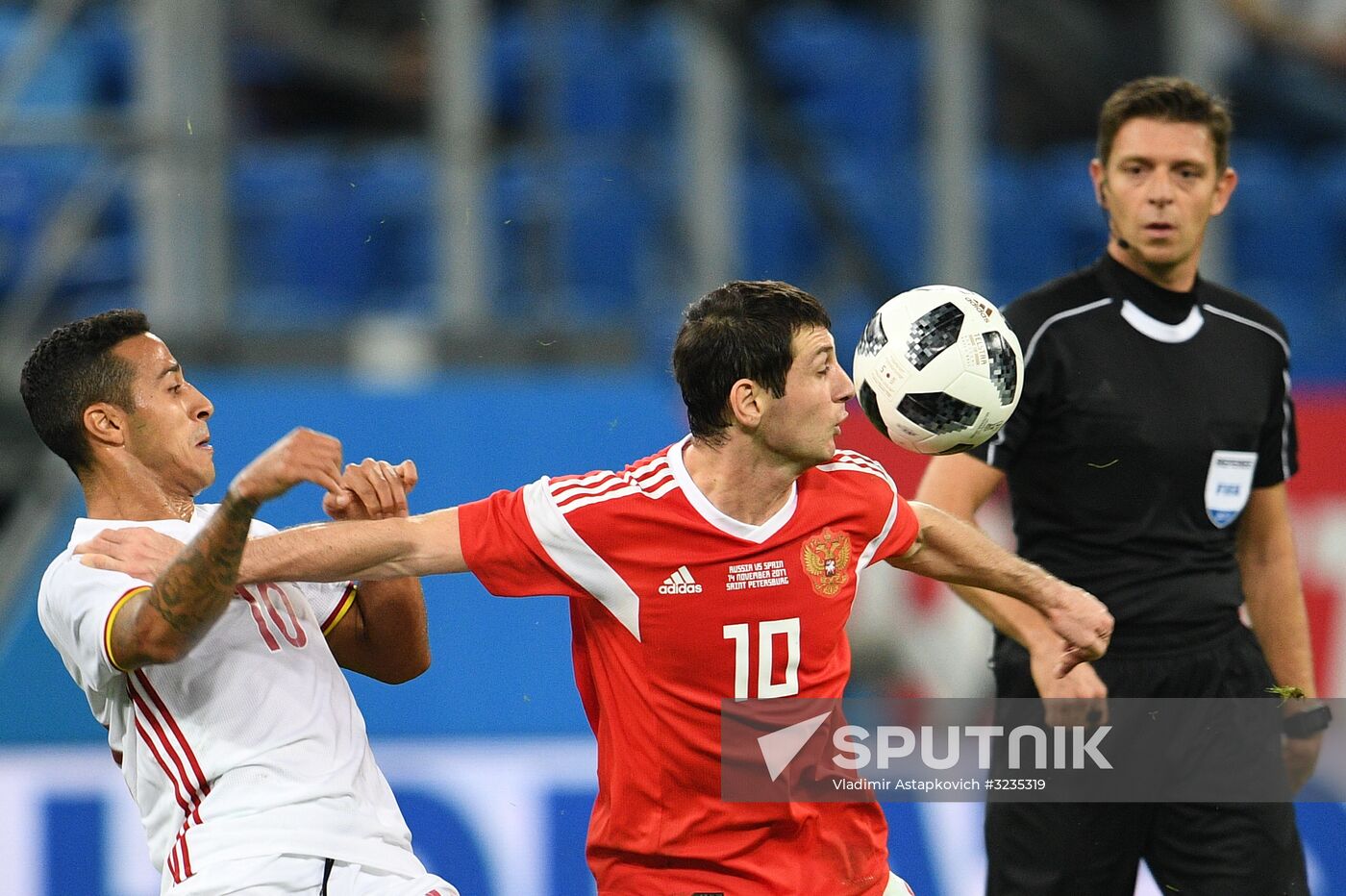 Football. Friendly match between Russia and Spain