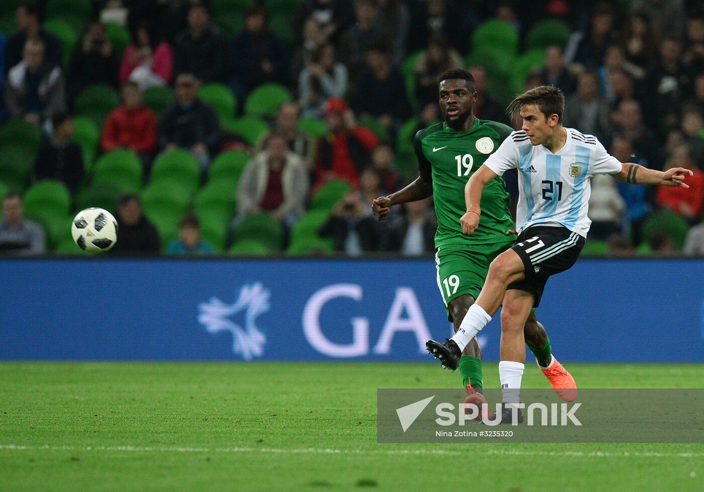 Football. Friendly match between Argentina and Nigeria