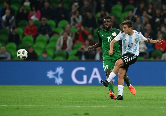 Football. Friendly match between Argentina and Nigeria