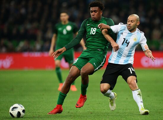 Football. Friendly match between Argentina and Nigeria