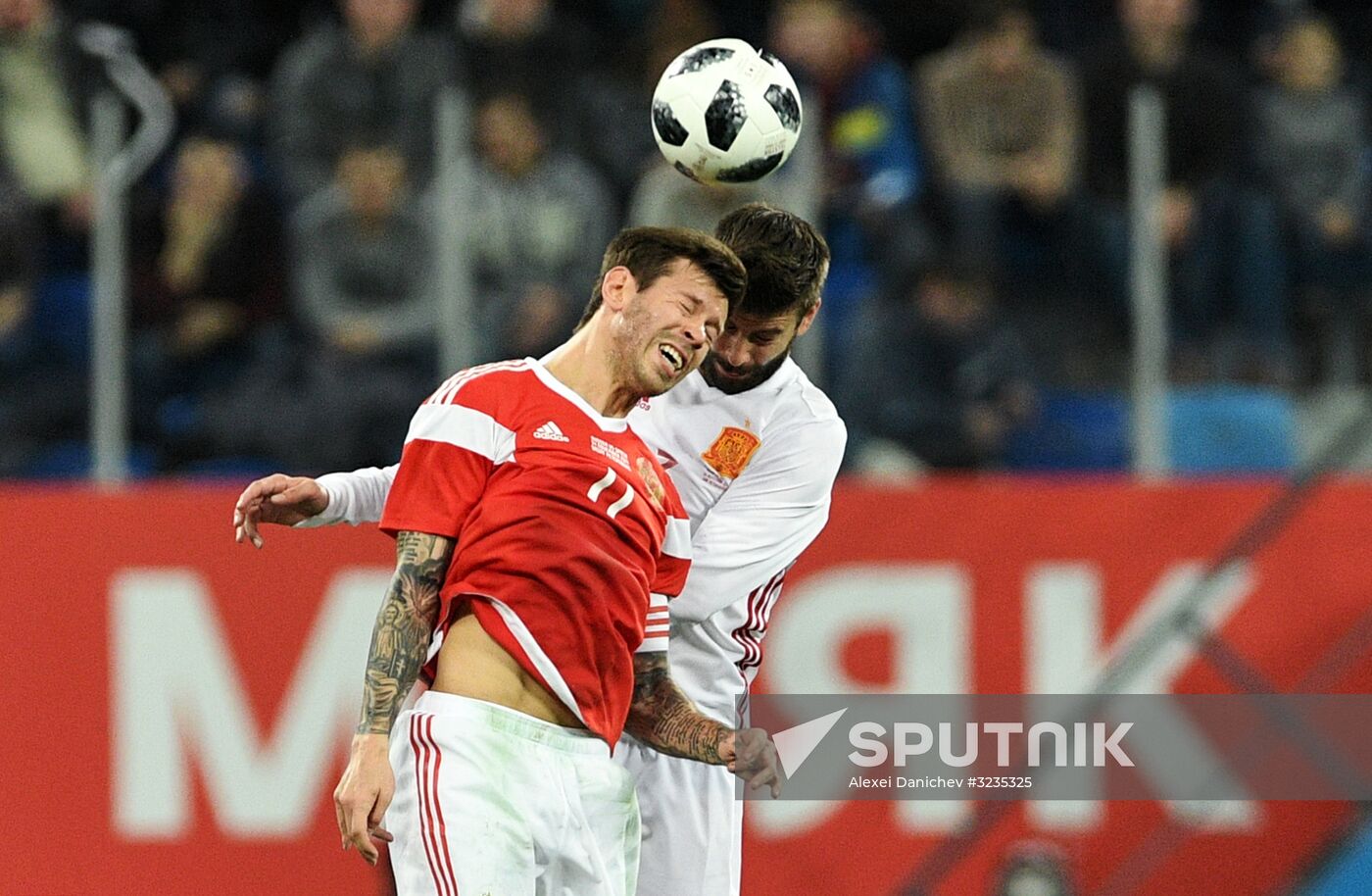 Football. Friendly match between Russia and Spain