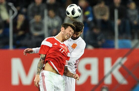 Football. Friendly match between Russia and Spain