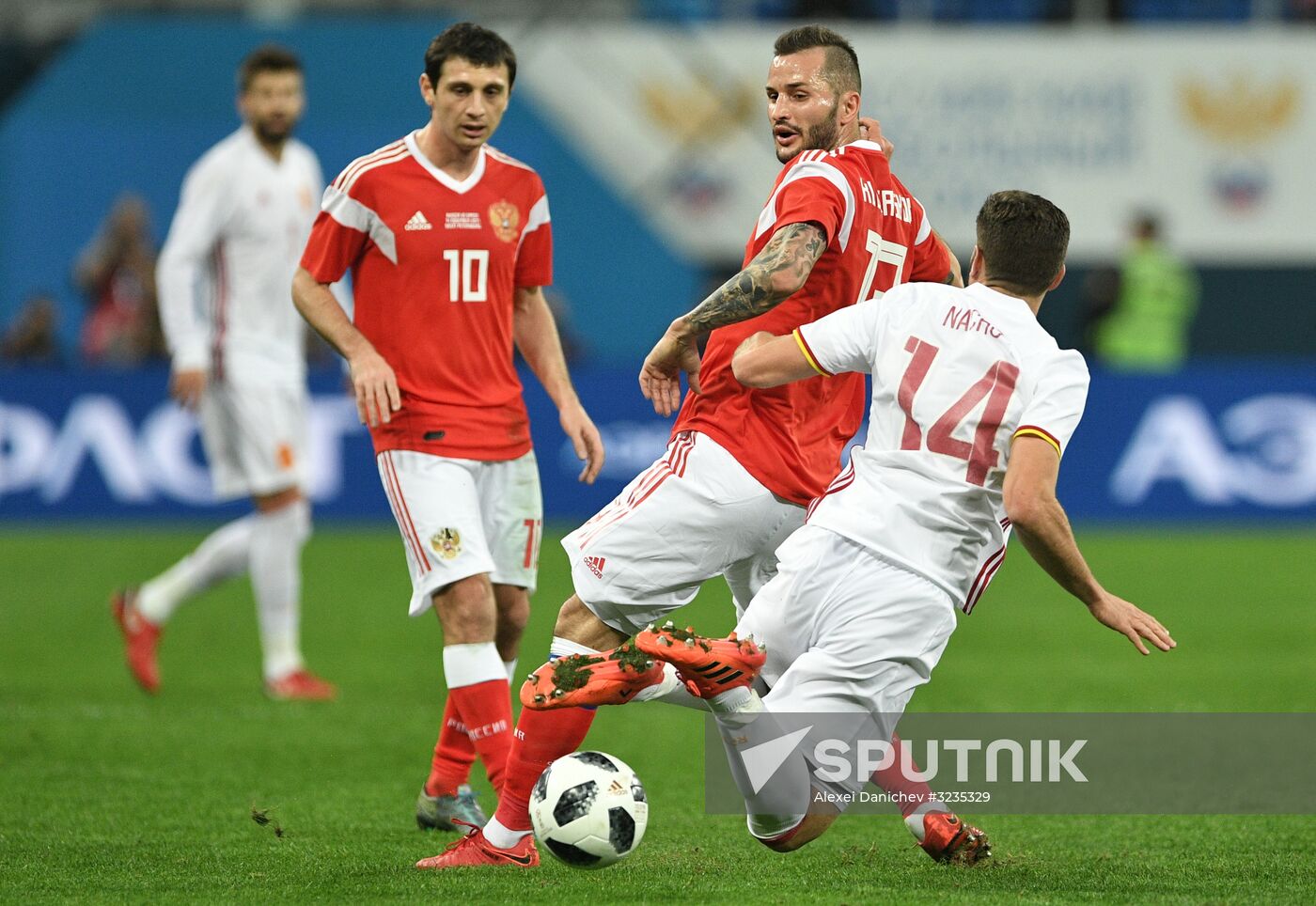 Football. Friendly match between Russia and Spain