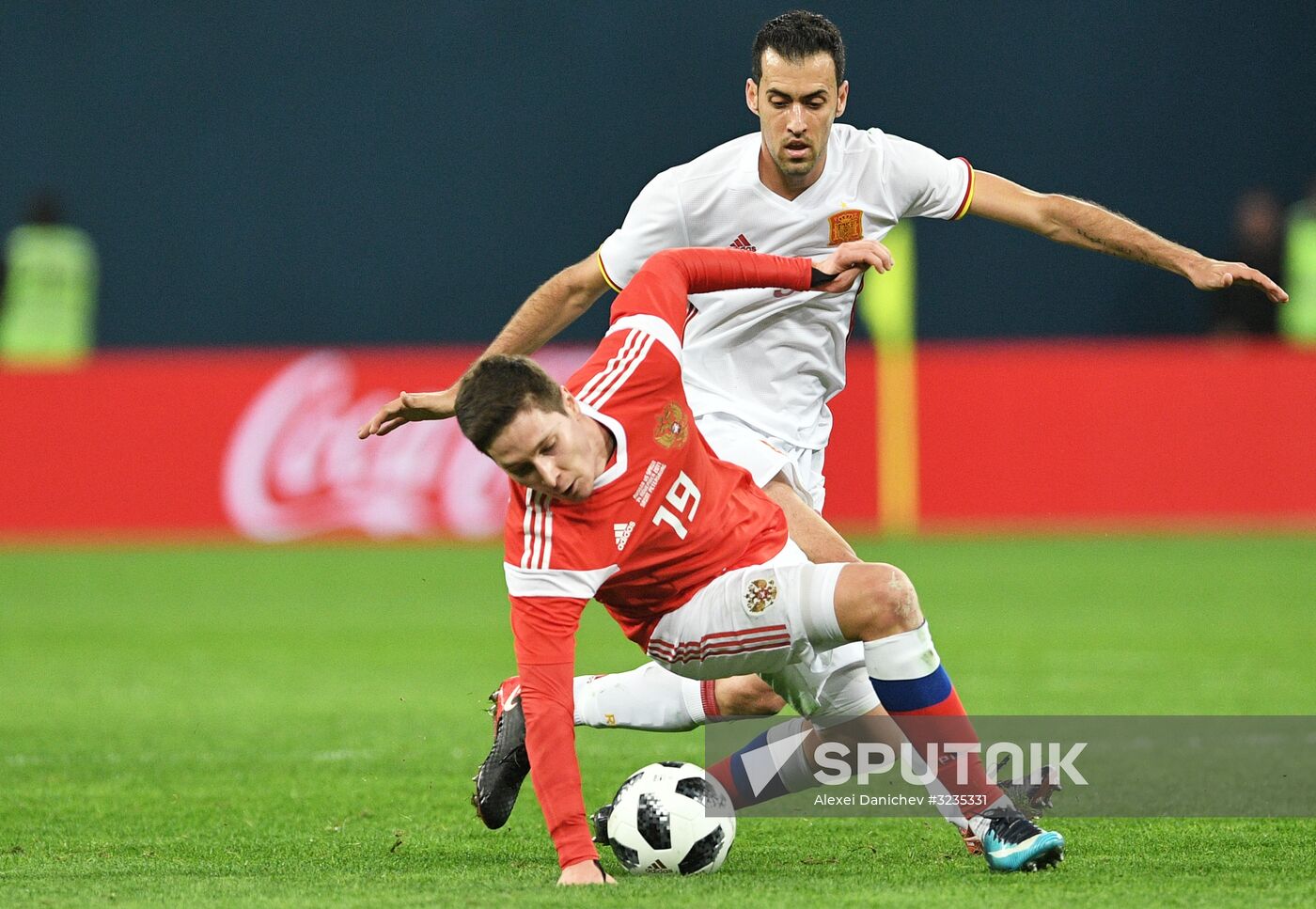 Football. Friendly match between Russia and Spain