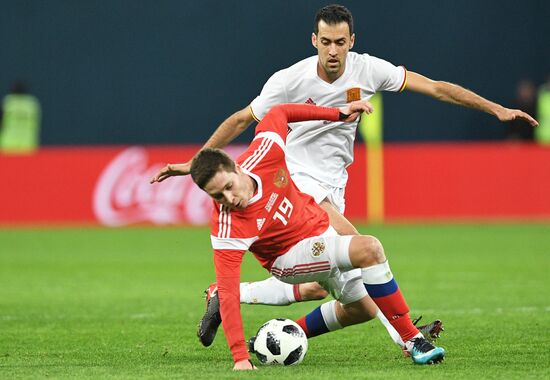 Football. Friendly match between Russia and Spain