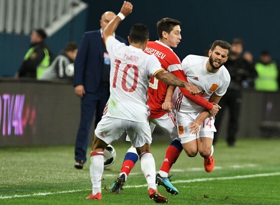 Football. Friendly match between Russia and Spain