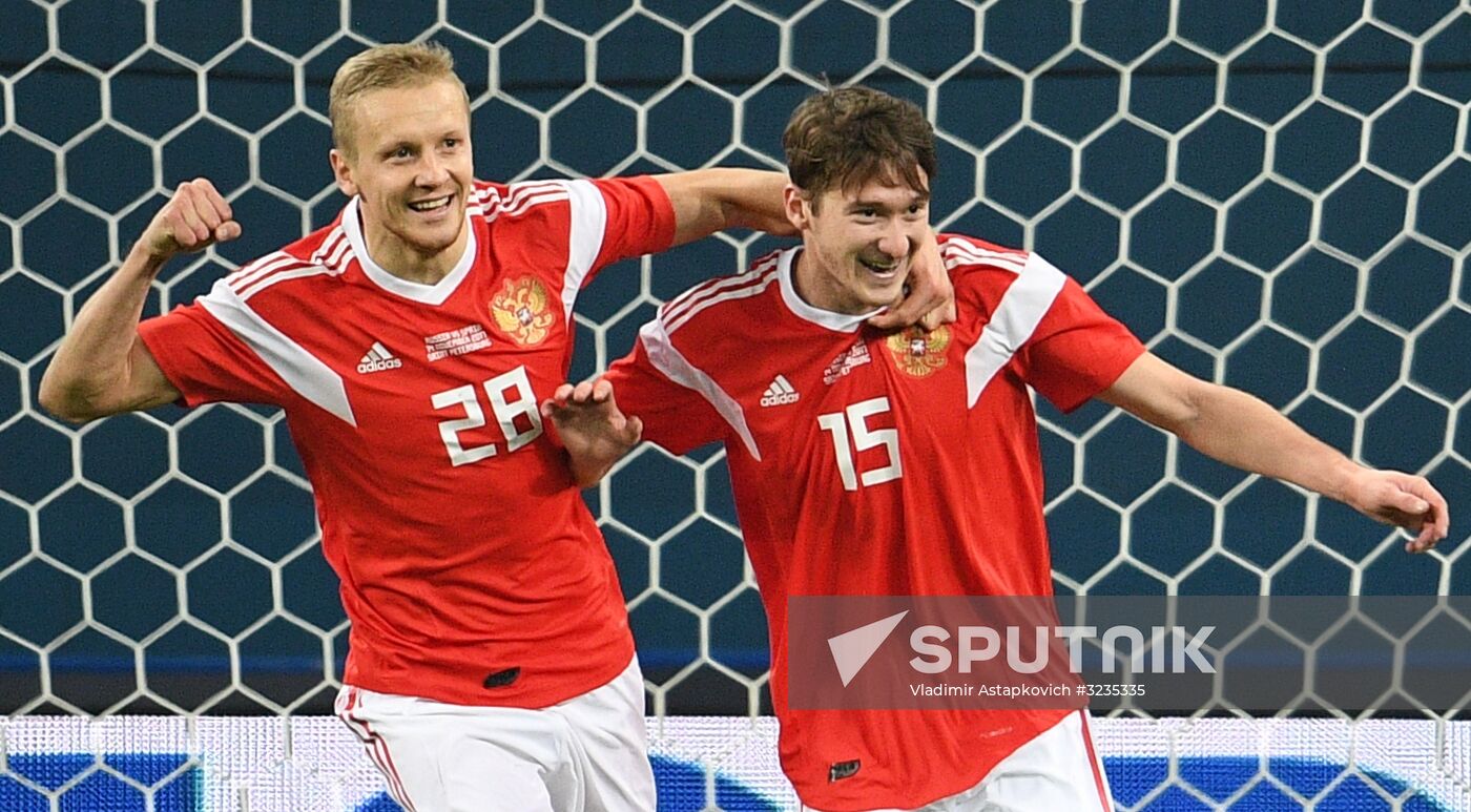 Football. Friendly match between Russia and Spain