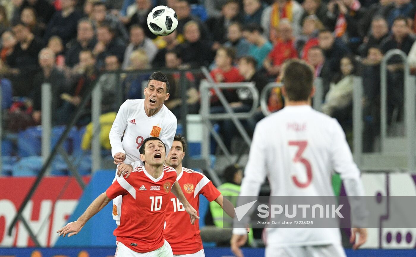 Football. Friendly match between Russia and Spain