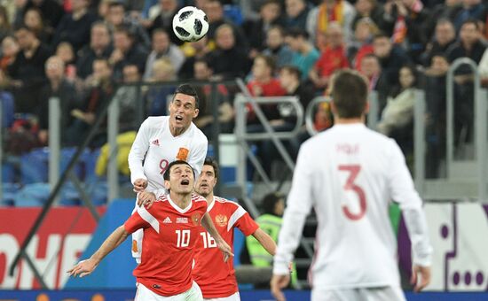 Football. Friendly match between Russia and Spain