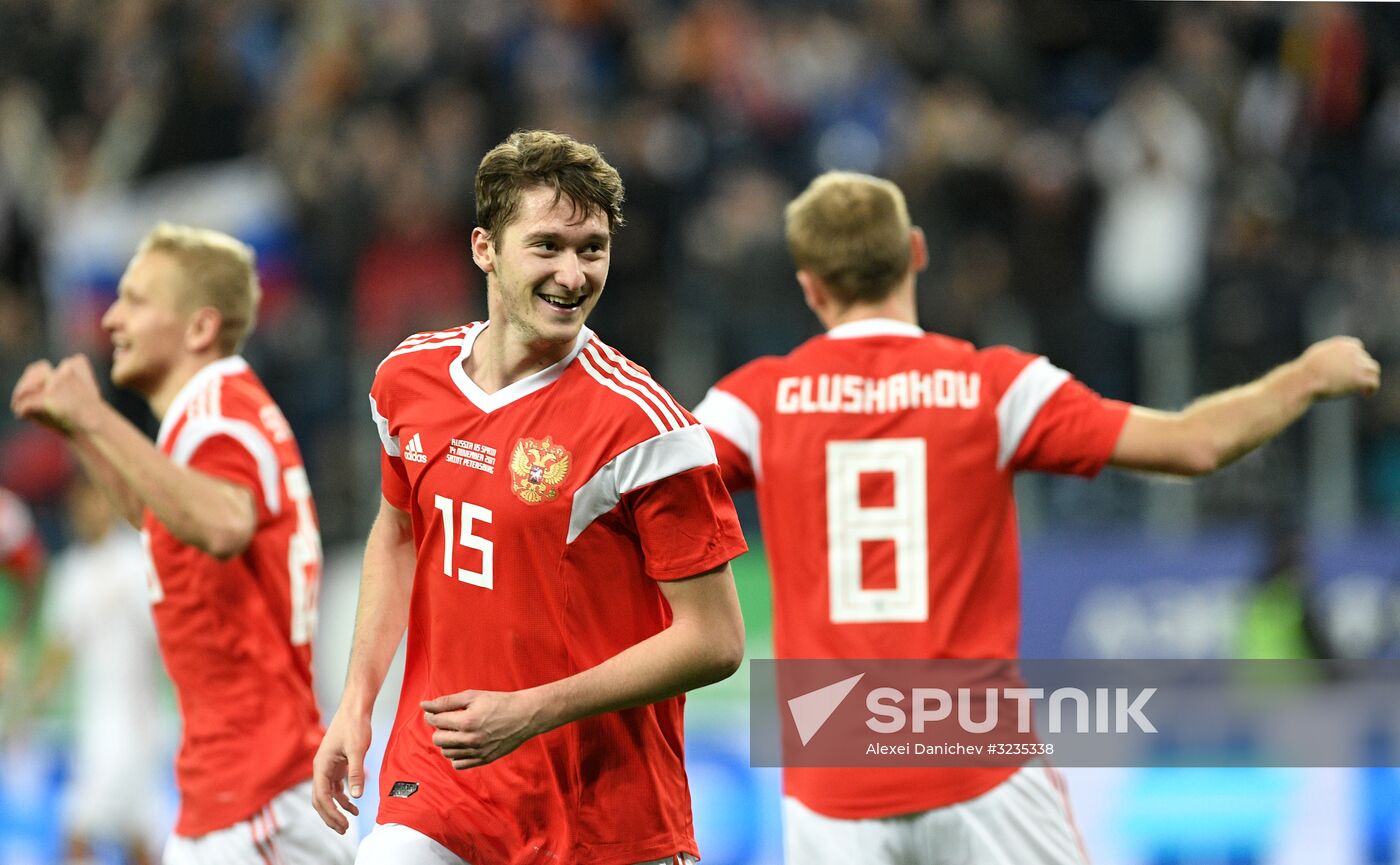 Football. Friendly match between Russia and Spain