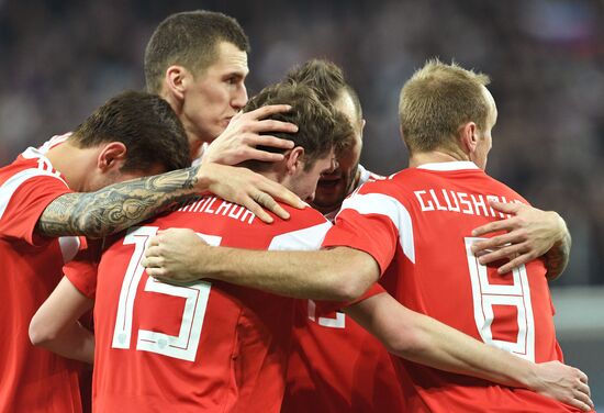 Football. Friendly match between Russia and Spain