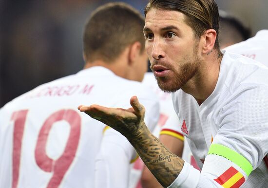 Football. Friendly match between Russia and Spain