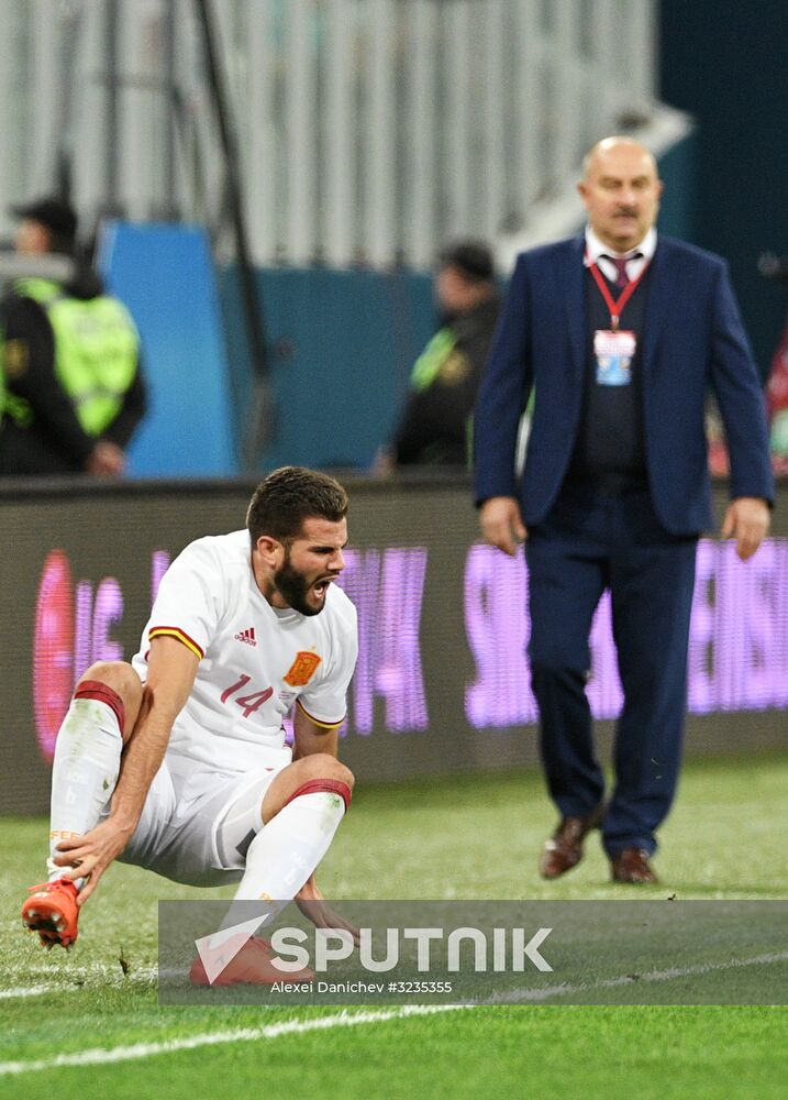 Football. Friendly match between Russia and Spain