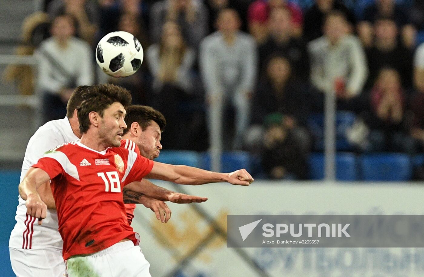 Football. Friendly match between Russia and Spain