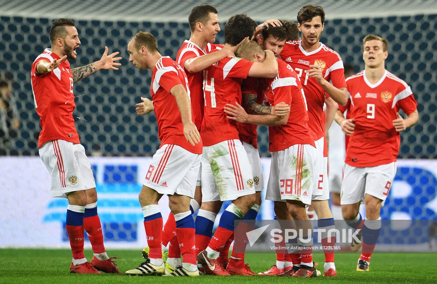 Football. Friendly match between Russia and Spain