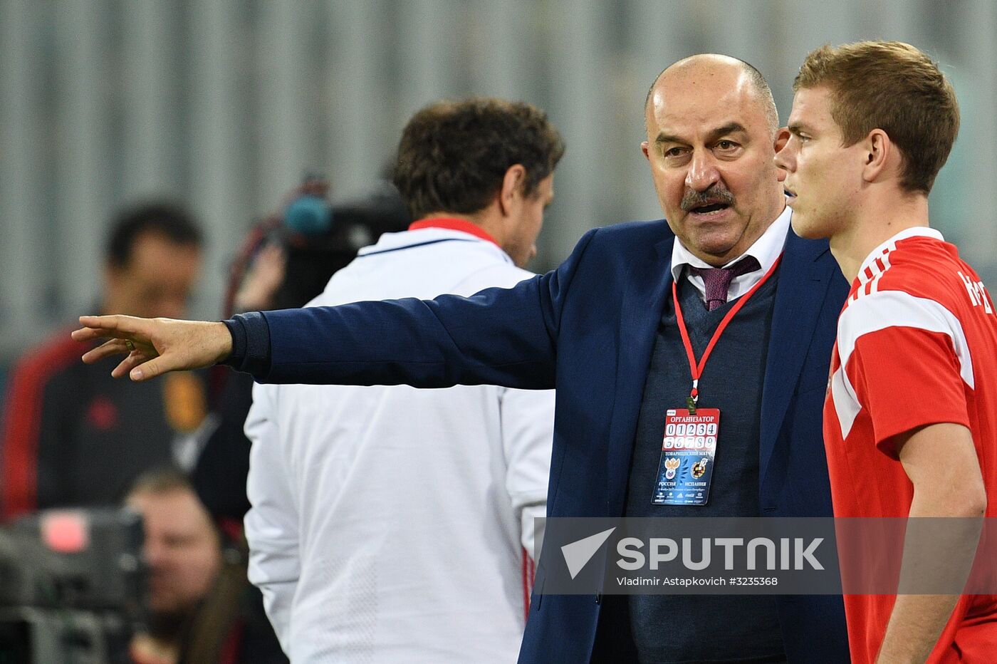 Football. Friendly match between Russia and Spain